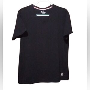 Psycho Bunny Black Graphic Tee with Bunny Skull Logo